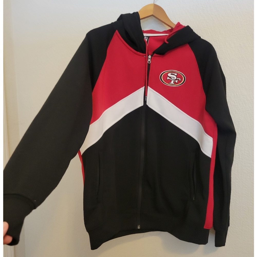 Mens San Francisco 49ers Red and Black Hoodie Size Xl - Picture 7 of 7